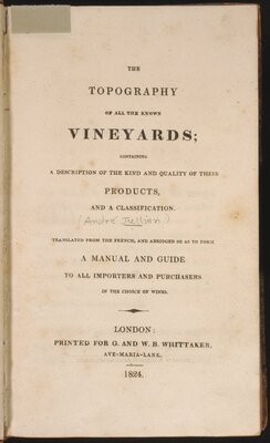 Topography of all the Known Vineyards