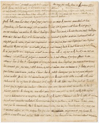 Letter to His Wife From Valley Forge