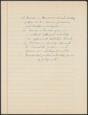 Cornell University Orientation 100 term paper, "What I want from my education." 1944.