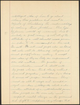 Cornell University Orientation 100 term paper, "What I want from my education." 1944.